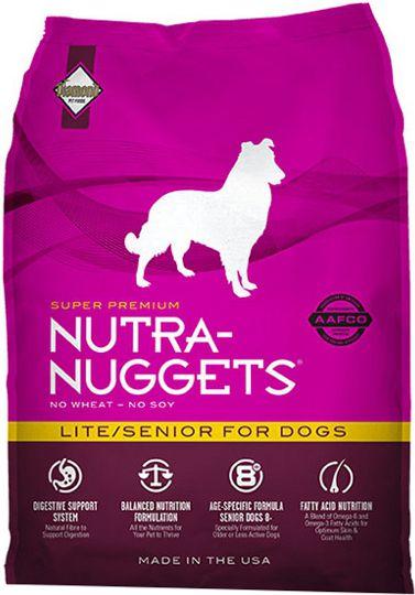 Produktbild Nutra-Nuggets Lite Senior Trockenfutter für Hunde mit Huhn für ältere und übergewichtige Hunde, 15 kg (Senior, 1 Stk., 15000 g)