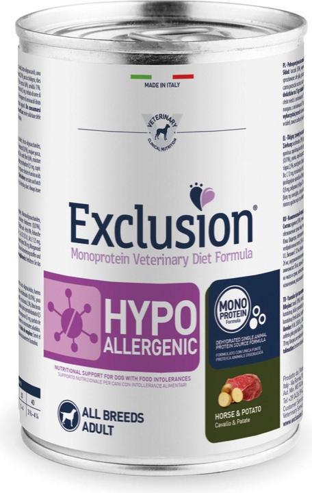 Image du produit Exclusion Hypoallergénique Horse & Potato (Adulte, 1 pcs, 400 g)