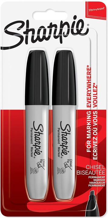 Actual product image Sharpie Marker Wedge Tip Chisel (Black, 4.50 mm, 2 x)