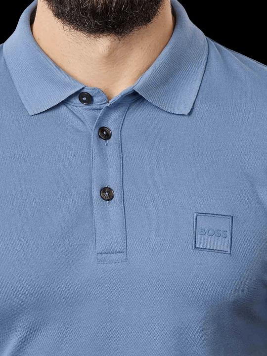 Produktbild Hugo Boss Boss Orange Short Sleeve Polo Shirt Slim Fit Open Blue (3XL)
