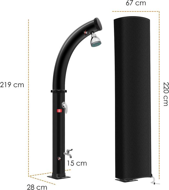 Image du produit Kesser Douche solaire 20L, capot de protection inclus