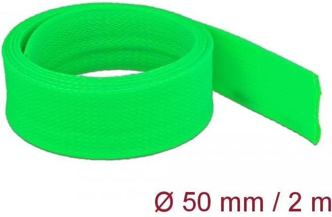 Actual product image Delock Braided hose stretchable 2 m x 50 mm green (Cable conduit, 200 cm)