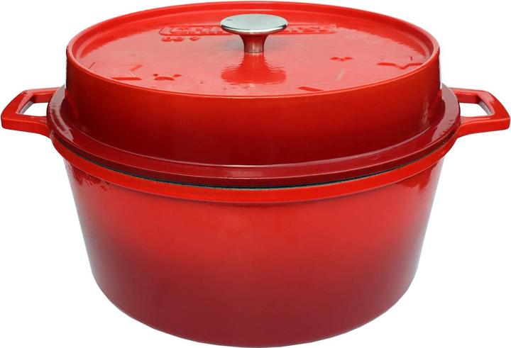 Grillfürst Dutch Oven without feet - enamelled - DO9 - red