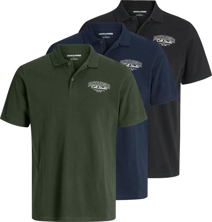 Jack & Jones 3er-pack Fly-Away Kragen Poloshirt Poloshirt (XXL)