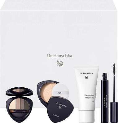 Produktbild Dr. Hauschka DR. HAUSCHKA SET Every Day Beauty paleta cieni do powiek i brwi 5,3g + podkład do twarzy 30ml + pud