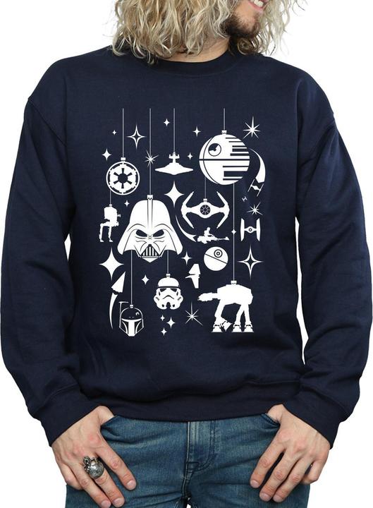 Actual product image Star Wars Mens Christmas Decorations Sweatshirt (XXL)