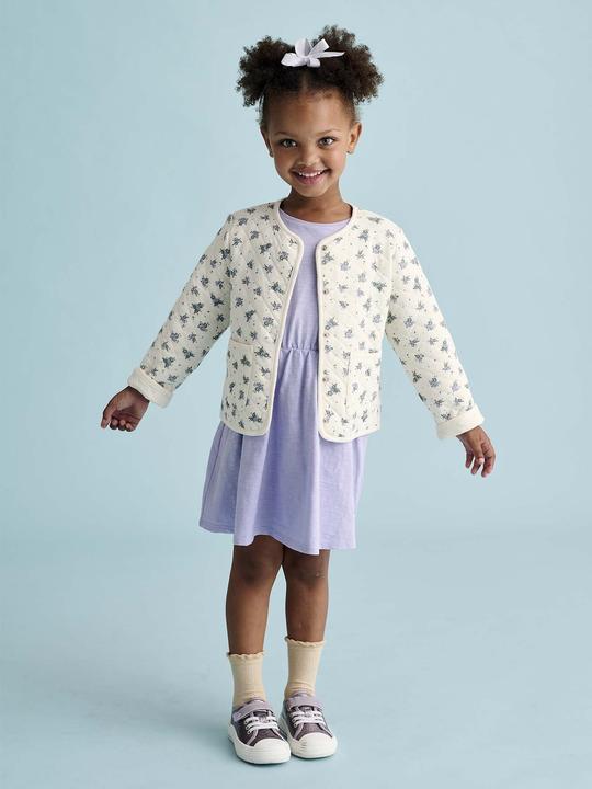 Produktbild Vertbaudet Mädchen-Set: Geblümte Jacke mit Steppnähten & Kleid (116)