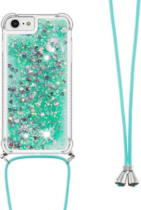 Actual product image Cover-Discount iPhone SE / 8 / 7 - glitter case with lanyard turquoise (Apple iPhone 7, Apple iPhone 8, Apple iPhone SE (2nd Gen))