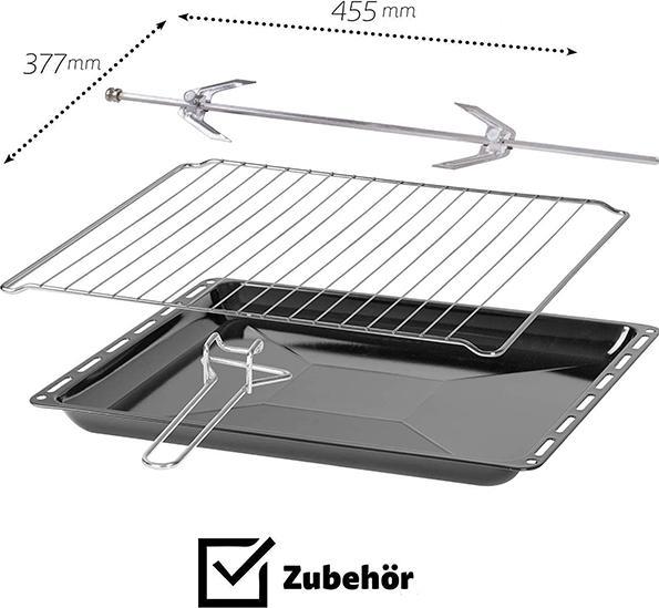 Actual product image Icqn XXL Vrijstaande Oven - 60L - Convectie Mini Oven - Hetelucht /u0026 Grillfunctie - Gemailleerde Holt