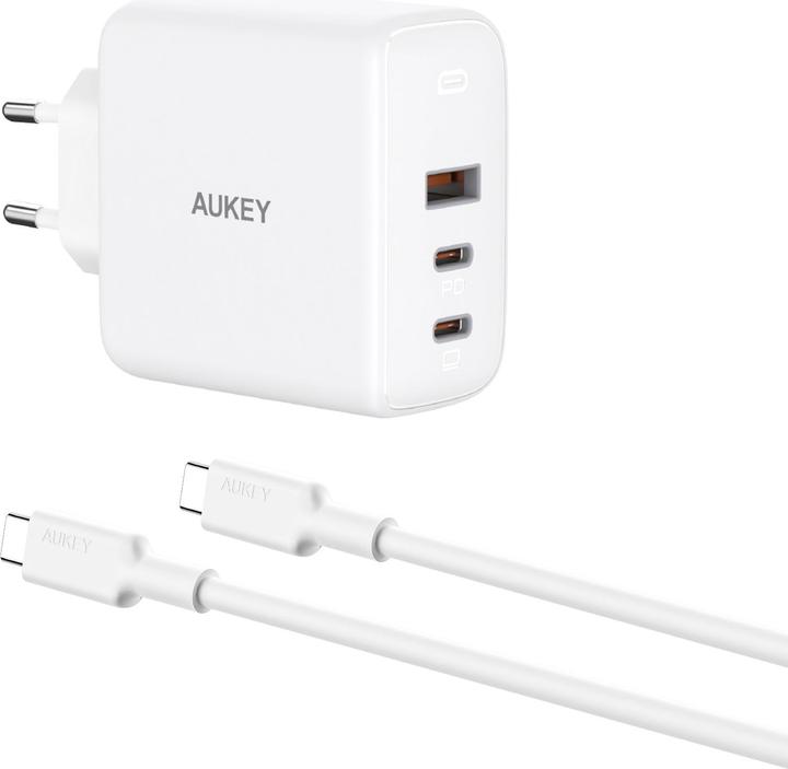 Actual product image Aukey Omnia PA-B6S + USB C cable (90 W)