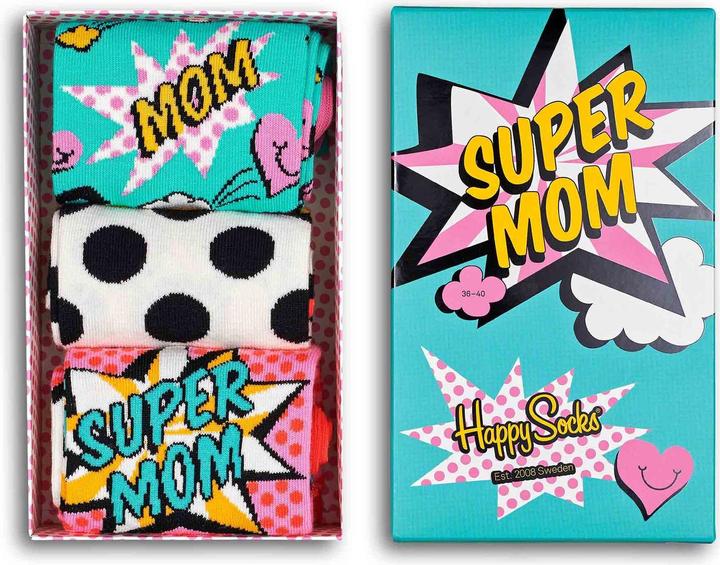 Immagine prodotto Happy Socks Scatola del veleno per la festa della mamma (confezione da 3, 36 - 40)