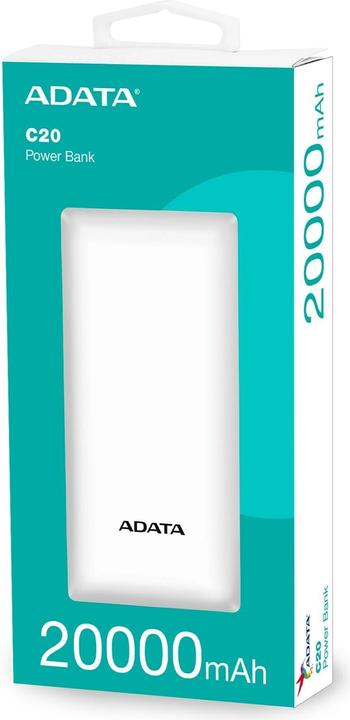 Image du produit Adata C20 (20000 mAh, 15 W, 74 Wh)