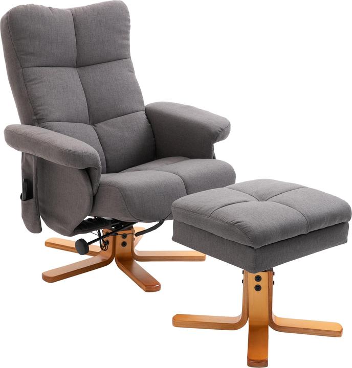 Homcom Massagestuhl mit Fusshocker und Stauraum