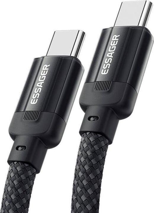 Productafbeelding Essager USB-C naar USB-C kabel,, EXCTT1-YS01-P, 100W, 1m (zwart) (1 m, USB 2.0)