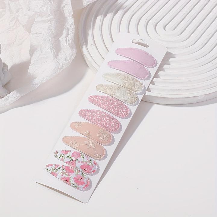 Produktbild Activity Board 10 Stück Baby gestreifte karierte florale Haarspangen, dekorativer Haarschmuck (10 Stk.)