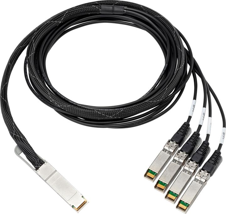 Actual product image HPE E Direct Attach Copper Cable QSFP28 to SFP28 (S/UTP, CAT6, 3 m)