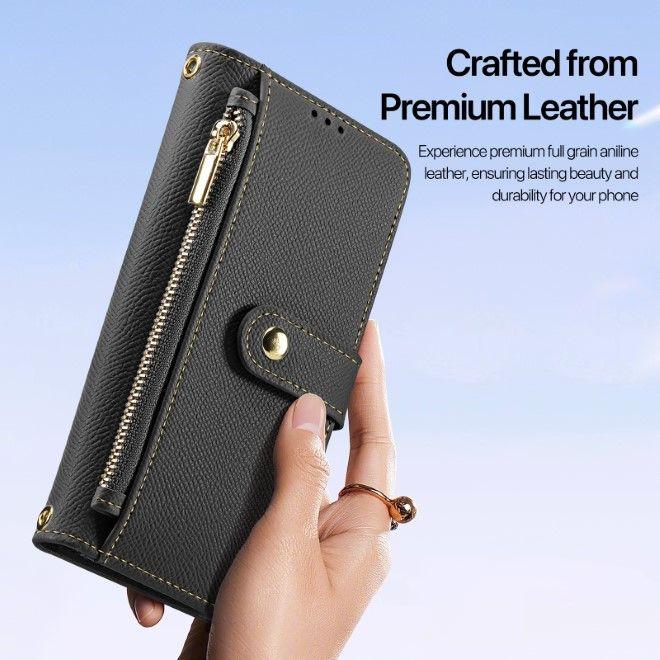 Actual product image Dux Ducis Lawa Series MagSafe Kunstleder Bookcover Hülle (Samsung Galaxy S25)