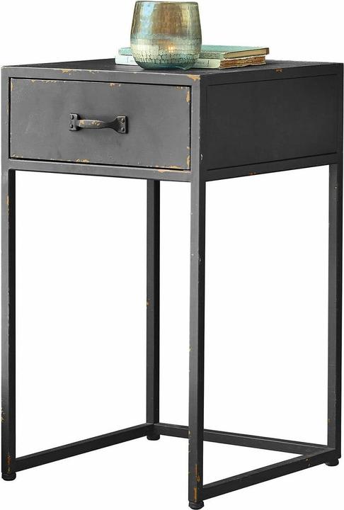 Produktbild Loberon Nachttisch Lysandor antikschwarz (60 x 40 x 35 cm)