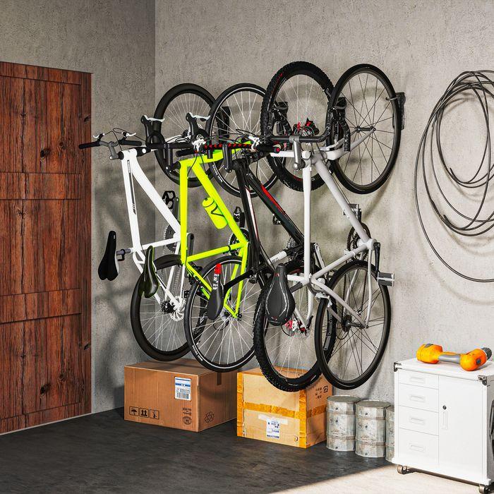 Image du produit Swisshandel24 4er Set Fahrrad Wandhalterung Vertikal mit 30 kg Tragkraft klappbar Aufhängung
