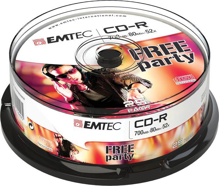 Actual product image EMT EMTEC CD-R 700MB 52x, 25 CakeBox (25 x)