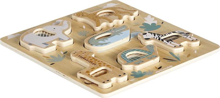 Image du produit Vertbaudet Puzzle 2 en 1 pour bébé TANSANIA en bois FSC®. (6 pièces)