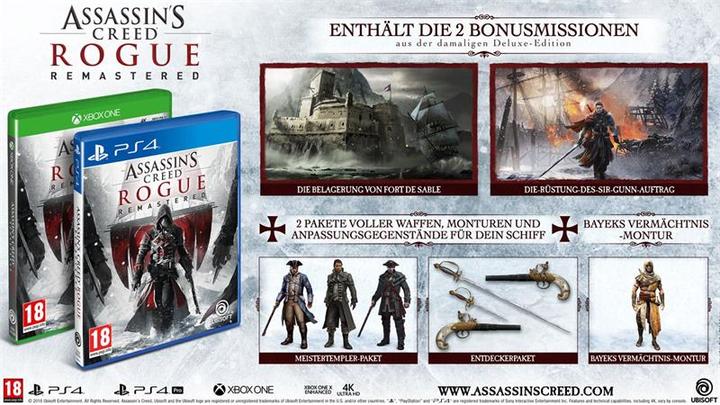 Produktbild Ubisoft Assassin's Creed: Rogue - Remastered (PS4, EN)