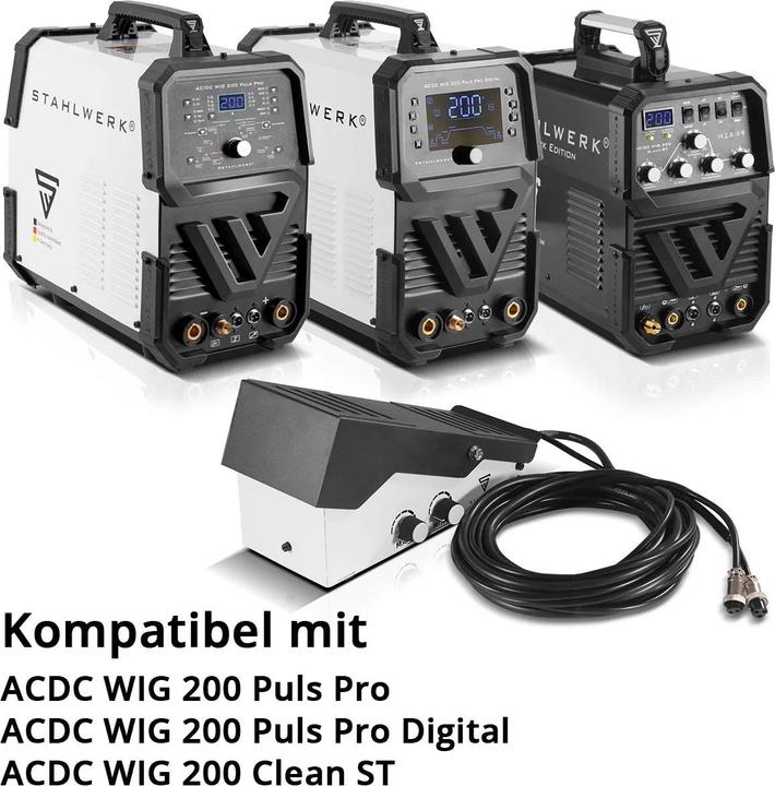 Produktbild Stahlwerk WIG Fusspedal AC/DC WIG 200 Puls Pro und AC/DC WIG 200 Puls Pro Digital