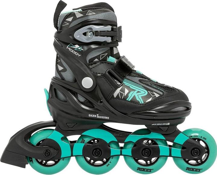 Productafbeelding Roces Schaatsen Moody Girl Tif zwart-grijs-turquoise sp. 400856 03 (30-35) (30, 31, 32, 33, 34, 35)