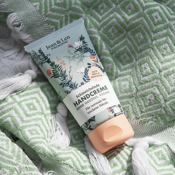 Produktbild Jean & Len Schmeichelnde Handcreme Aloe Vera & Basilikum (75 ml)