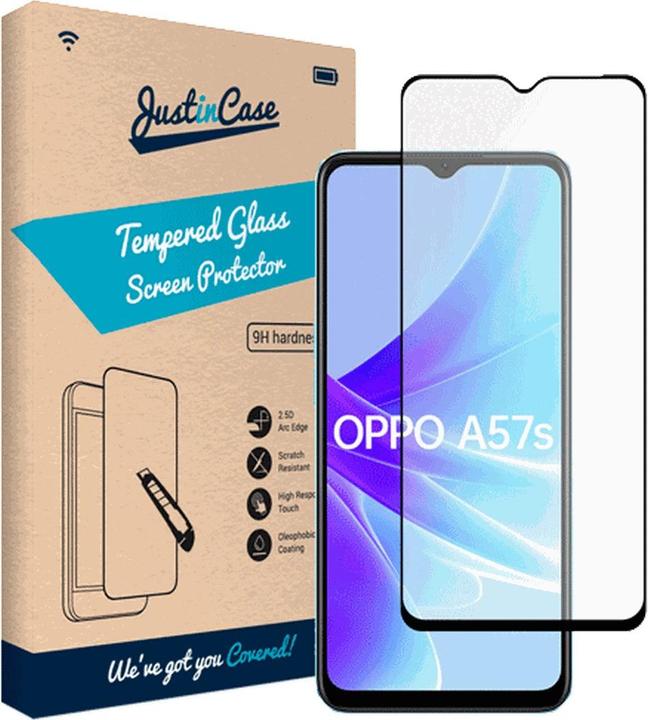 Actual product image Just in Case Tempered Glass Edge To Edge Screen Protector OPPO A57s (1 Piece, Oppo A57s)