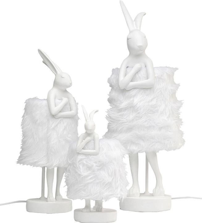 Immagine prodotto Kare Design Lampada da tavolo Animal Rabbit Fur Bianco/Argento 68 cm (E14)