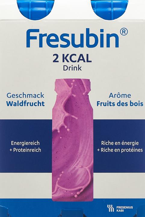 Produktbild Fresubin 2 kcal Drink Waldfrucht, 4 x 200 ml (4 Stück, Flüssigkeit, 984 g)