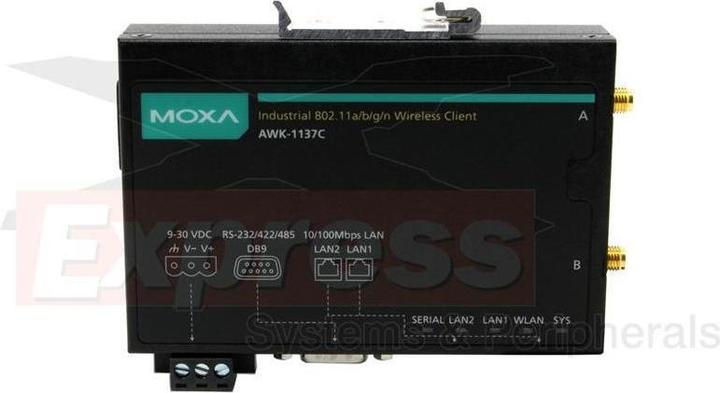Actual product image Moxa AWK-1137C-US-T - 802.11abgn wireless client, US band, -40 to 75C operating temperature