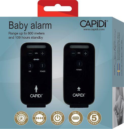Actual product image Capidi 2.0 -itkuhälytin, musta (Video & Audio, 800 m)