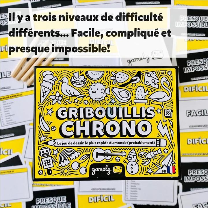 Image du produit Gamely GRIBOUILLIS CHRONO - Le jeu de dessin le plus rapide du monde (probablement) (Français)