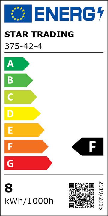 Energy Label Star Trading LED bulb E27 A60 Opaque filament RA90 (E27, 7.50 W, 806 lm, F)