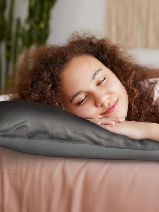 Actual product image Aspero 2x satin pillowcases 40x80 cm Alia - 9067 (Pillowcase, 40 x 80 cm)