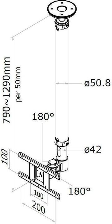 Actual product image Neomounts Fpma-C100 (Ceiling, 30")