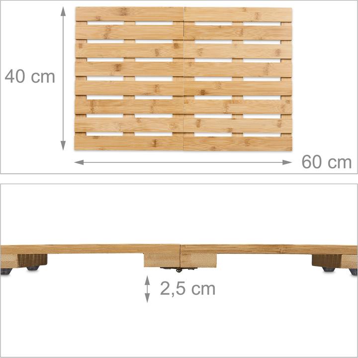 Produktbild Relaxdays Badematte (60 x 40 x 2.5 cm)
