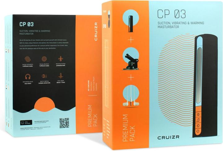 Actual product image Cruizr CP03 Deluxe Vibrating And Sucking Automatic Masturbator With Adapter