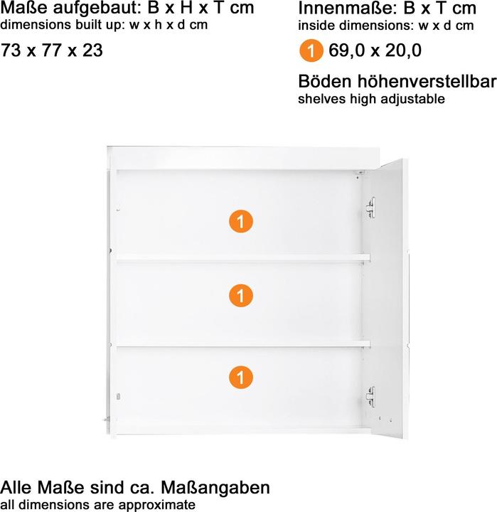 Actual product image Trendteam Amanda (73 x 23 x 77 cm)