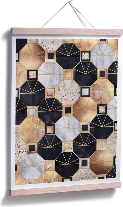 Produktbild Trenddeko Art Deco: Gold und Schwarz (80 x 100 cm)