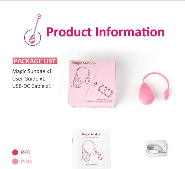 Produktbild Magic Motion Magic Sundae App Controlled Love Egg Pink