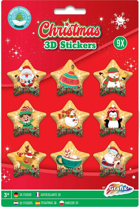 Actual product image Grafix 3D Sticker Christmas