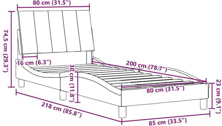 Actual product image VidaXL Tonghe County (80 x 200 cm)