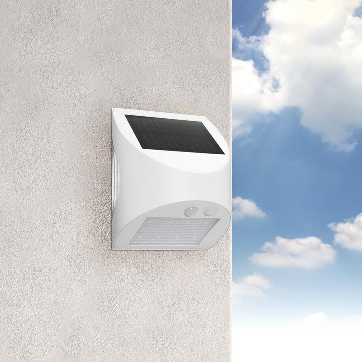 Produktbild Century Arcadia Max Solar LED-Wandleuchte weiss (300 lm, IP65)