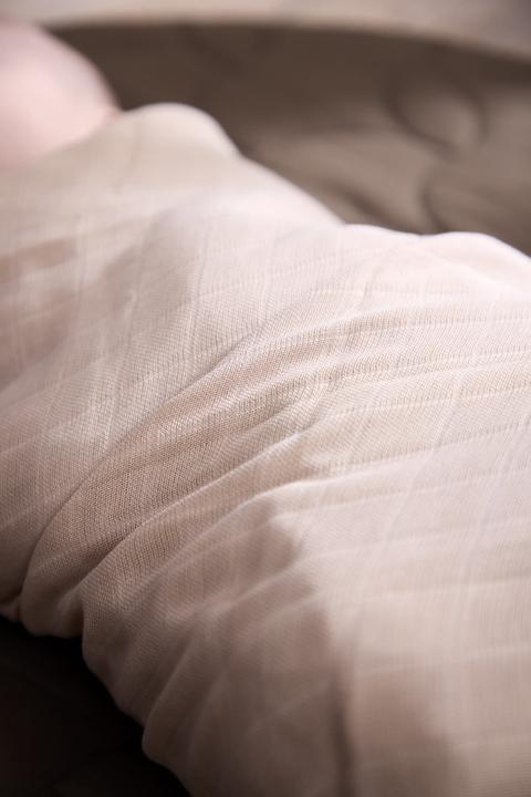 Produktbild Filibabba Musselin Pucktuch 120x120 cm GOTS - Warm Grey (120 cm)