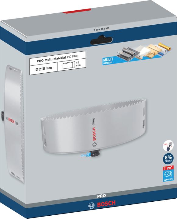 Image du produit Bosch Professional Zubehör Scie cloche PRO Multi Material PC Plus, 210 mm (210 millimètres)