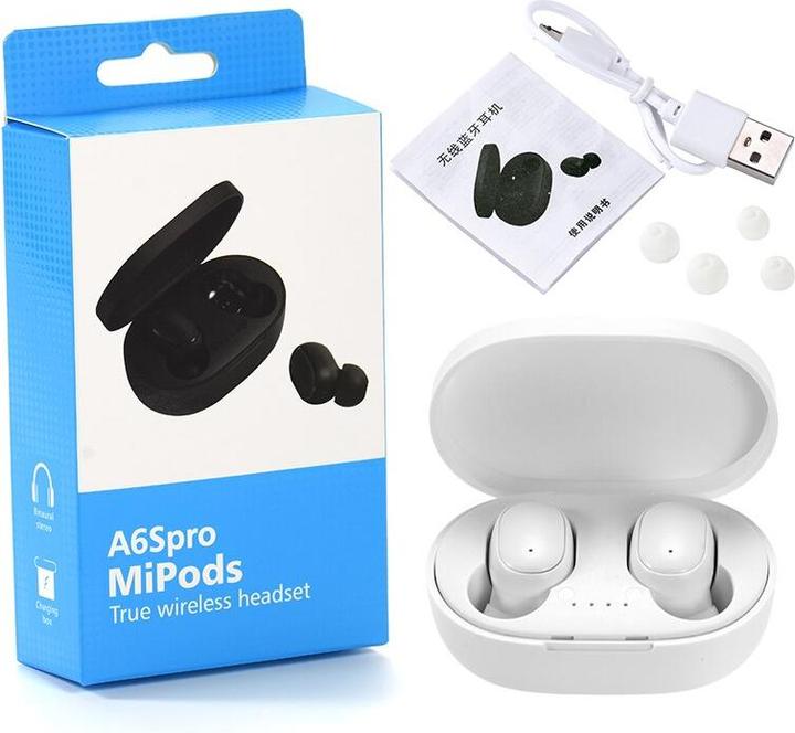 Produktbild PhoneLook Kabellose Bluetooth Kopfhörer A6S inkl. Mikrofon, Touch Control und Lade Etui mit LED Anzeige (ANC, Kabellos)