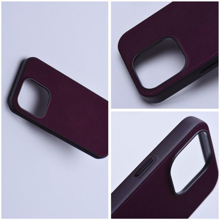 Immagine prodotto OEM Back panel cover WOVEN MAG COVER case compatible with MagSafe for IPHONE 15 Pro burgundy (Apple iPhone 15 Pro)